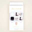 RODAKY French Press on Toenails for Women Full Cover Line black False Nails for Toe Fashion White Fake Toenail Square Toe Nail Tips Designs Nails Artifical Toenail Acrylic Foot Nail Tips 24Pcs