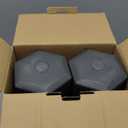 RBX Vinyl Coated Hand Weight Dumbbell Set - Hex Shaped, Roll Free for Body Building/Sculpting/Strength Training Exercise, (Set of 2) (10lb, Grey)