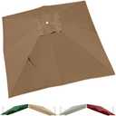 10 FT Umbrella Canopy Replacement for Cantilever Umbrella Outdoor Market Patio Table Umbrella, Heavy Duty Polyester Fabric for Backyard Garden(Khaki,2.5x2.5m (8.2x8.2ft))