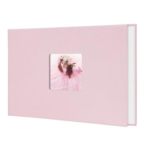 Pack Of 2 Small Photo Album for Fujifilm Instax Mini Camera, Self Adhesive Albums White 60 Pages Scrap Book for 2x3 4×6 5×7 Instax Mini 12 11 9 8 7+ 99 40,Polaroid 300 Instant Camera,K-pop Photocards,Pink