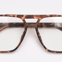 livho Vintage Aviator Blue Light Blocking Glasses, Fashion Oversized Frames with UV Protection Coating, Unisex Design (Brown)