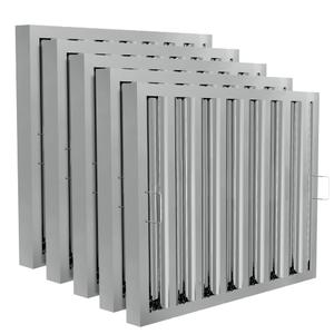 Stainless Steel Commercial Kitchen Hood Filter, Range Hood Baffle Grease Filter for Restaurant Exhaust Hoods, UL/NSF Listed, 19.5W x 24.5H Inch 7 Grooves Hood Filters, 5 Pack