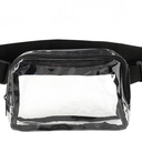 6 Anywhere Belt Bag, Clear, Black Straps