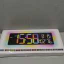 Large Digital Wall Mount Clock 17.3", 15 Color Modes Jumbo Numbers, 8 Color Modes Atmosphere Lights, Led Large Display Auto-Dimming/ DST, for Classroom Living Room Garage Gym, Gift for Senior Mom Dad