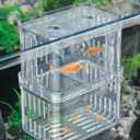 Pawfly Aquarium Breeding Box - Transparent Plastic Breeder Box for Fish Tank, Fry Hatchery Incubator for Baby Fish, Shrimp, Betta, Clownfish, Guppy, Large