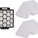 1 HEPA Filter & 2 Set of Foam Filters for Shark Navigator NV150 NV251 NV255 & Zero-M ZU62 ZU62C ZU60 Upright Shark Vacuum Filter Replacement Part 1238FT60 1239FT60