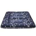 MAXYOYO Black Floral Japanese Futon Floor Mattress, Bed Mattress Topper Portable Thick Sleeping Pad Floor Bed Roll Up Camping Mattress Folding Couch Bed Mattress Pad for Guest Room King