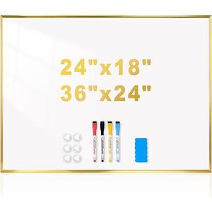 Gold Framed Whiteboard - Damaged 24x36 (Whiteboard only)