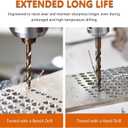 Hymnorq 8-Piece M35 Cobalt Steel Drill Bit Set (3mm-10mm), Dual Twist Flute, Bronze Finish, 135 Split Point, with Plastic Index Case, Ideal for Metals Like Stainless Steel Iron Aluminum and Copper