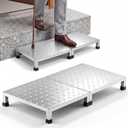 Moxweyeni 2 Pack Outdoor Steps, 304 Stainless Steel Non Slip Step Platforms