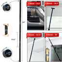 4Pack 1.25 Inch Vacuum Extension Wands with 1-1/4" Fitting (32mm) (1.25 in) - 1.25 Inch Shop Vac Extension Tubes, Accessories and Attachment 32mm, Replacement Vacuum Cleaner Extension Pipe Tubes