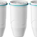 Compatible with Zero Pitchers and Dispenser, 0 TDS Premium Filtration, Fit for ZR-001 ZR-004 ZP-006 ZR-017 ZS-008 Filters, reducing Lead, Chromium, and Contaminants by Sensiblopt, 3 Pack