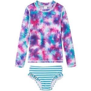 UMELOK Toddler and Little Girls Rash Guard Sets with Bikini Bottoms Swimwear, 6