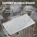 Koville African Natural Marble Board for Kitchen Pastry Bread, 12" x 6" Genuine Stone Slab, Marble Tray Cheese Board for Counter, Bathroom Trays Perfume Tray Jewelry Candle Plate (Namib Fantasy)