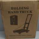 Folding Hand Truck Lightweight Hand Truck Dolly Foldable,Luggage cart with 6 Rotate Wheels, Utility Cart with Adjustable Handle,Collapsible Dolly for Moving (Black)