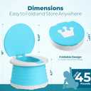 Portable Potty, Travel Potty Training For Car, Collapsible Toddler potty Chair - Blue