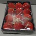 Suncalla 12 Pcs Red Velvet Christmas Ornaments 80mm/ 3.2 Inches Large Neutral Flocked Ball Hanging Ornament Xmas Balls Set for Christmas Tree Decorations Party Hanging Decor