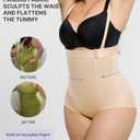 SHAPELLX Shapewear Panties Body Shaper Tummy Control High Waisted Body Shaper for Women Panties (Small Beige)