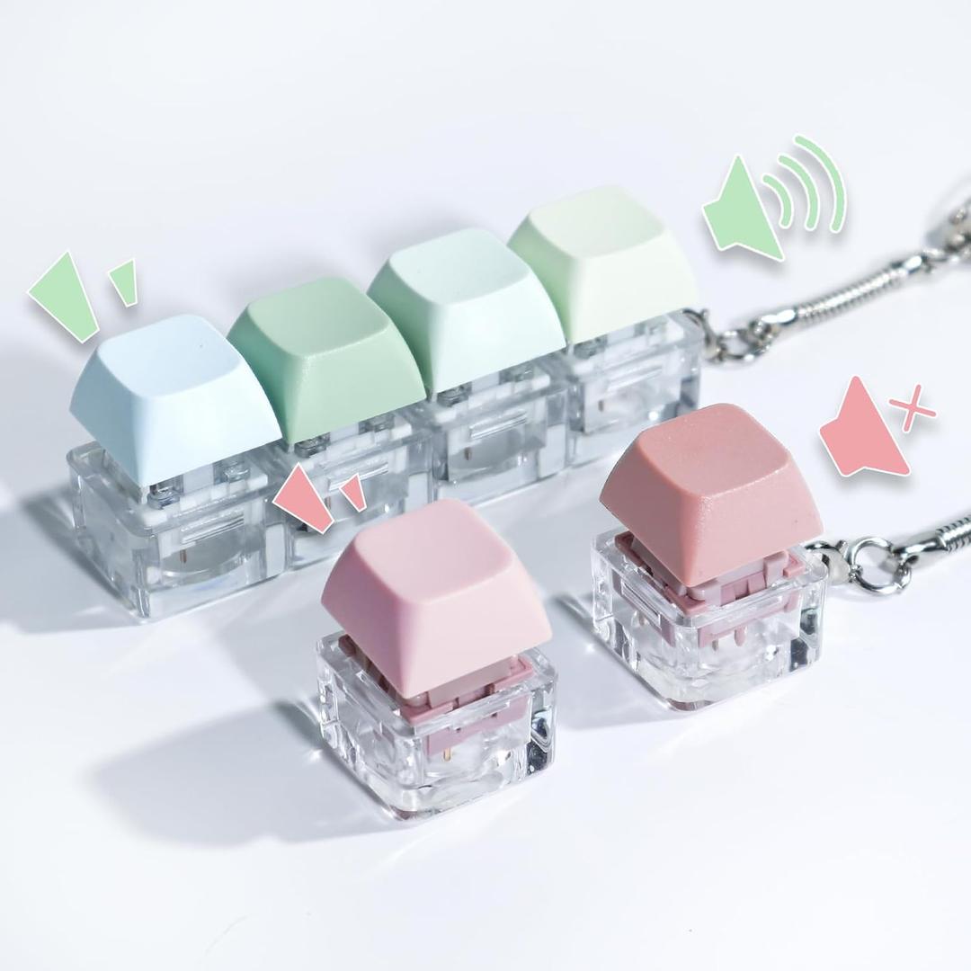 3 PCS Keyboard Fidget Toy, Quiet & Loud Fidget Keyboard Toys to Release Stress, Portable Linear & Separate Fidget Keyboard Keychain, Silent Keyboard Fidget Clicker for Quiet Sense