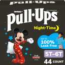 Pull-Ups Boys' Night-Time Potty Training Pants, Size 5T-6T Overnight Training Underwear (46-60 lbs), 44 Ct