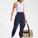 SANTINY Women's Cargo Pants with 6 Pockets Lightweight Quick Dry Travel Hiking Pants Casual Summer Joggers (S)