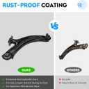 2PCS Front Lower Control Arm w/Ball Joint for Nissan Sentra 2007-2012 - Driver & Passenger Side Suspension Kit K620373 K620374
