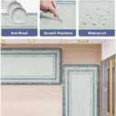 KIMODE Anti Fatigue Kitchen Mat 2PCS Non-Skid Waterproof Kitchen Rugs Farmhouse Kitchen Mat for Floor Laundry Room Rug,Cushioned Comfort Foam Standing Mat for Office Sink Desk Blue and Gray Home Decor