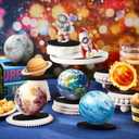 12 Pcs Space Theme Party Decorations Outer Space Honeycomb Centerpieces Table Topper Solar System Planet Galaxy Astronaut Birthday Party Decorations for Boys Kids Home Baby Shower Supplies