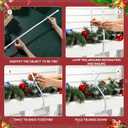 Zhengmy 16 Pcs 25 Inches Christmas Velvet Garland Ties Christmas Decorative Twist Ties for Banister Reusable and Flexible Twist for Xmas Home Decorations Holiday Craft Wrapping(White)