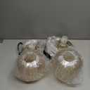 Elenhome Touch Control Small Table Lamp Set of 2, Elegant Gold Glass Bedside Lamp 3 Way Dimmable with USB C+A Charging Ports - Bedroom Nightstand & Living Room Essential, 4W Bulb Included