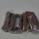 6 x 6 Inches Brown Vinyl Post Sleeve Adjustable Skirt Vinyl Post Base Porch Column Wraps for 3 to 6.5 Inch Wood Stair Rails(4 Pack)
