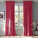 MIULEE Berry Velvet Curtains Thermal Insulated Blackout Curtain Drapes for Bedroom Living Room Darkening 84 Inches Long Curtains Panels Rod Pocket Set of 2