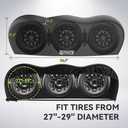 RVMATE Triple Axle Tire Covers, RV Tire Cover (2 Pack) Fits 27"-29" Diameter Tires, Waterproof Anti-UV Wheel Covers RV Accessories for Truck/Trailer, Black