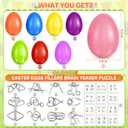 Shemira 24 Pack Easter Eggs Filled with Metal Brain Teaser Puzzle Toy for Easter Egg Hunt, Filled Easter Eggs For Teens, Easters' Goodie Bag Stuffers, Easters' Party Favors Basket Essentials,
