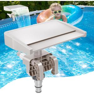 Hanaoyo Pool Fountain Waterfall - Smooth Flowing Above Ground Pool Accessory for Outdoor Decor and Relaxation