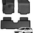 KUST Custom Fit Floor Mats for Chevy Equinox/GMC Terrain 2018-2024 (No for EV), All Weather TPE Rubber Car Mats for Equinox Accessories Front Rear 2 Row Liners, High Edges Non-Slip