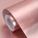 Rose Gold Wrapping Paper, 17inch x 33ft Matte Metallic Wrapping Paper, Gift Wrapping Paper Roll Perfect for Birthday, Christmas, Baby Shower, Wedding, Valentine's Day, DIY Invitations, Arts & Crafts