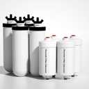 Purewell 8-Stage PF-4&FL-2 Purification Elements Set, Reduce Chlorine and Fluoride, Washable & Reusable, Replacement for ProOne, Berkey, Purewell Filters and Water Filter Systems (8 Pack, K Series)