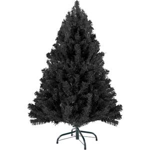 4ft Black Christmas Tree - Premium Hinged Artificial Small Christmas Tree, Canadian Fir Full Bodied 4 Feet Tree with 320 Tips, Lightweight and Easy to Assemble Holiday Dcor Tree with Metal Stand