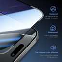 2 x Compatible with iPhone 15 Screen Protector [6.1 inch] - Easy Installation with Auto Dust Removal, [9H Hardness] [Military-Grade Shatter Resistance] Tempered Glass, Crystal Clear HD Display