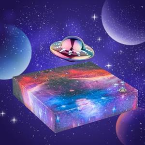 Levitating UFO Lamp - 360° Floating & Automatic rotation with RGB Color-Changing, Silent Magnetic Galaxy Night Light, Cool Tech Gadgets for Bedroom/Office Decor, Unique Gifts for Women/Kids/Teens