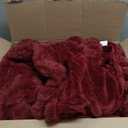 Heated Throw Blanket, Faux Fur Cozy Heating Blanket with Overheat Protection, 1/2/4/6/8 Hours Auto-Off 10 Heat Level, Machine Washable (72x84 I Inches, Red)
