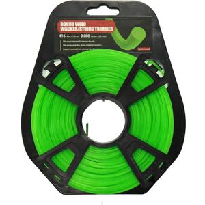 QPQ 21-380B-0.080 in. Round String Trimmer Line, Green,416 ft. Bulk Donut, Professional Weed Wacker Line ReplacementCompatible for DW Stihl Ryobi Greenworks