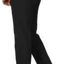 Plaid&Plain Men's Stretch Dress Pants Slim Fit Skinny Suit Pants (40W x 28L, Black)
