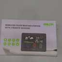 BALDR Wireless Digital Weather Station - Indoor Outdoor Thermometer Wireless Home Weather Station with Remote Sensor, Atomic Alarm Clock, Moon Phase & Barometric History Display, Weather Clock