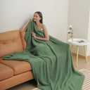 bearberry Super Soft Fluffy Throw Blanket Lightweight Cozy Warm Bed Blankets for Couch Bed Sofa All Season (Avocado Green, 60”x80”)