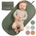 Zicoto Beautiful Baby Diaper Changing Mat Made of Vegan Leather - Soft and Easy to Wipe Changing Pad for Travel or at Home Use - Lightweight and Foldable Mat That Perfectly Fits Into Any Diaper Bag (Sage Green)
