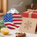 American Flag Ornament, Stained Glass Christmas Decorations, Christmas Ornaments for Tree, Holiday Ornament, Patriotic Themed Gifts, Holiday Party Gifts, Gift Ideas & Xmas Gift