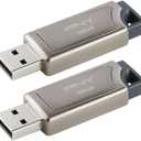 PNY PRO Elite USB 3.1 Flash Drive 128GB 2-Pack – Premium Metal Design, Up to 400MB/s Read & 180MB/s Write – Compatible with PC & Mac, USB 3.0/2.0 – Ideal for Gamers, Professionals & Large File Storage