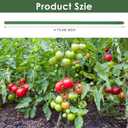 Tanlade 100 Pack 4 Ft/ 48 Inches Garden Plants Stakes Tomato Stakes Steel Metal Plant Sticks Support with Plastic Coated Sturdy for Tomato, Beans, Peppers, Trees, Outdoor Indoor Climbing Plants
